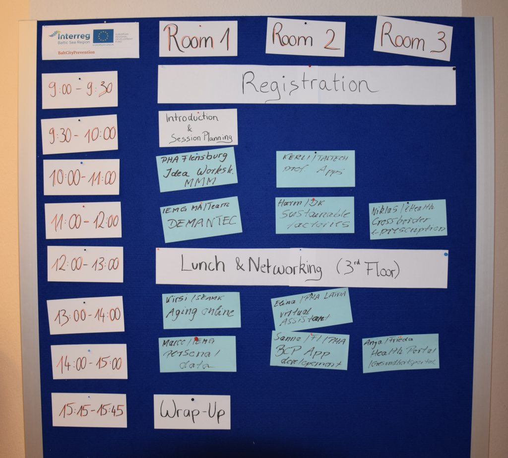 Timetable of the BarCamp